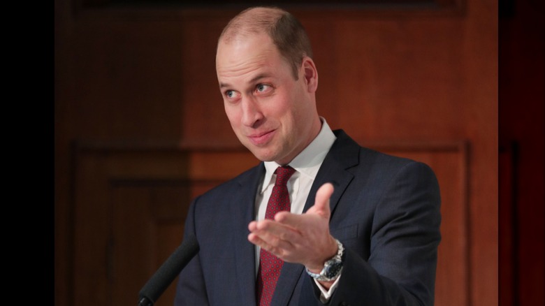 Prince William smirking