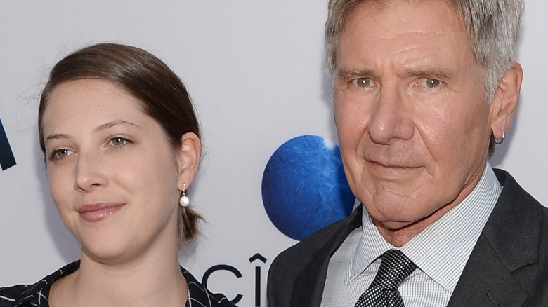 Harrison Ford and daughter Georgia smiling