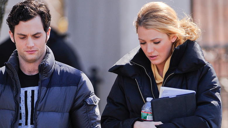 Penn Badgley and Blake Lively