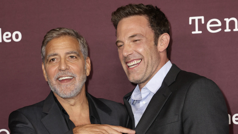 George Clooney and Ben Affleck at the premiere of "The Tender Bar" 2021