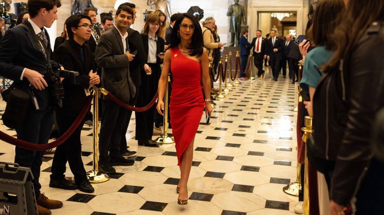 Lauren Boebert walking through the Capitol to the House chamber