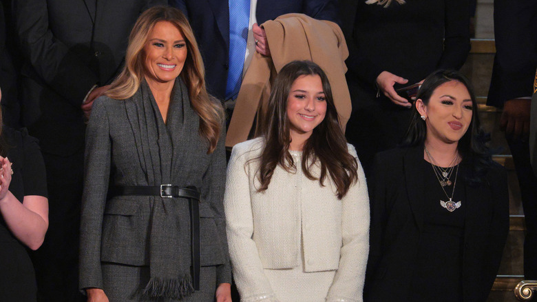 First Lady Melania Trump, deepfake victim Elliston Berry, and Alexis Nungaray attending U.S. President Donald Trump address to a joint session of Congress