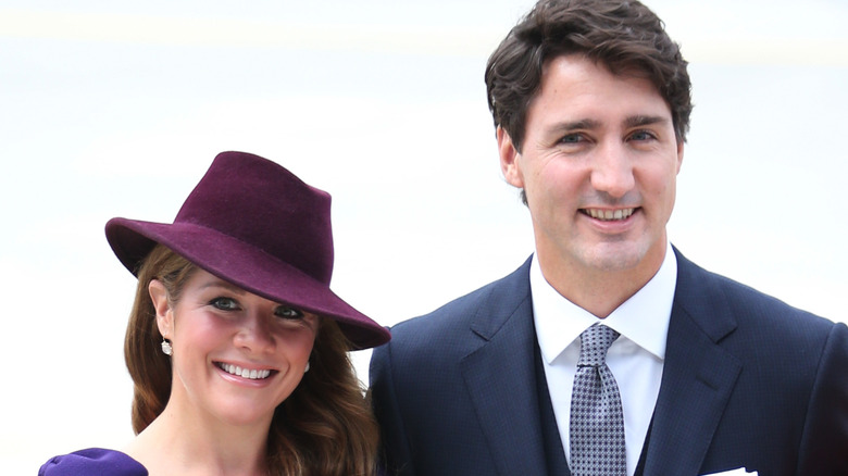 Sophie Grégoire and Justin Trudeau smiling together