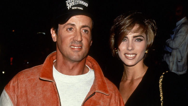 Sylvester Stallone baseball cap Jennifer Flavin short hair