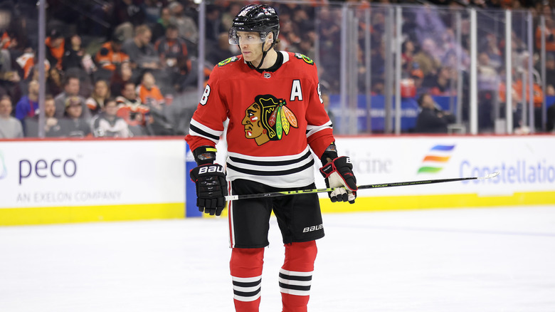 Patrick Kane in the hockey rink 