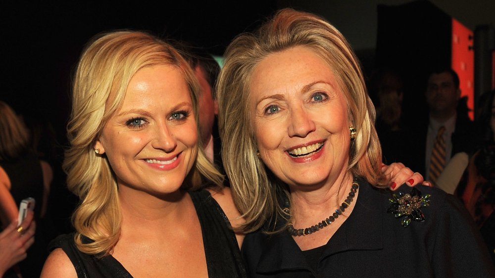 Amy Poehler and Hillary Clinton