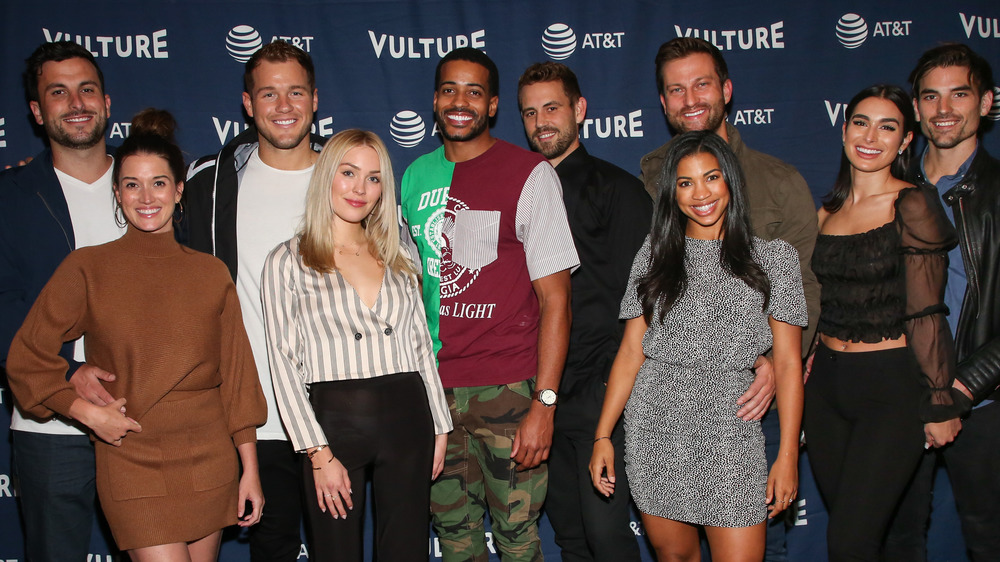 Former Bachelor and Bachelorette contestants smiling