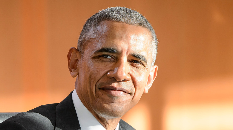 Barack Obama smiles