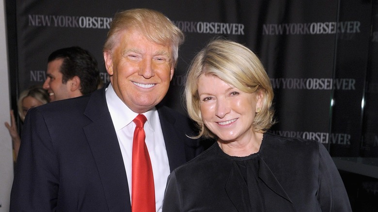 Donald Trump and Martha Stewart posing