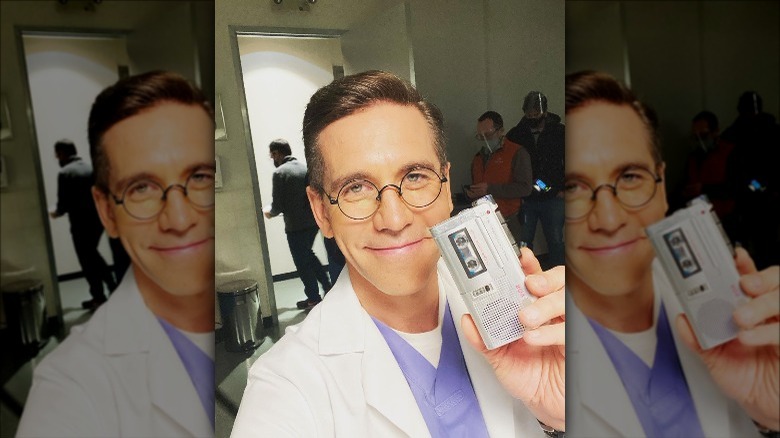 Brian Dietzen on the set of NCIS