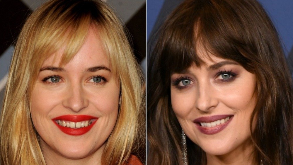 Dakota Johnson before and after photos showing off her teeth