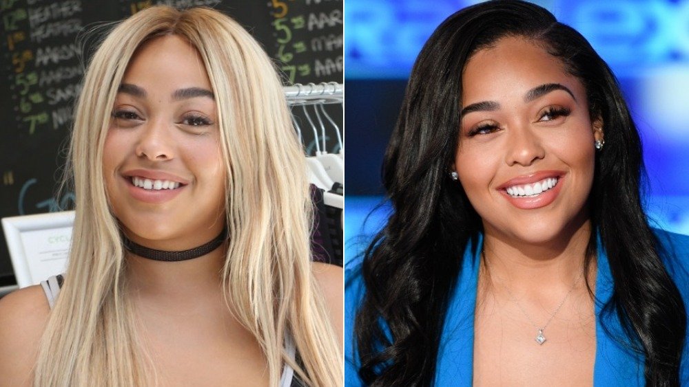 Jordyn Woods before and after photos showing off her teeth