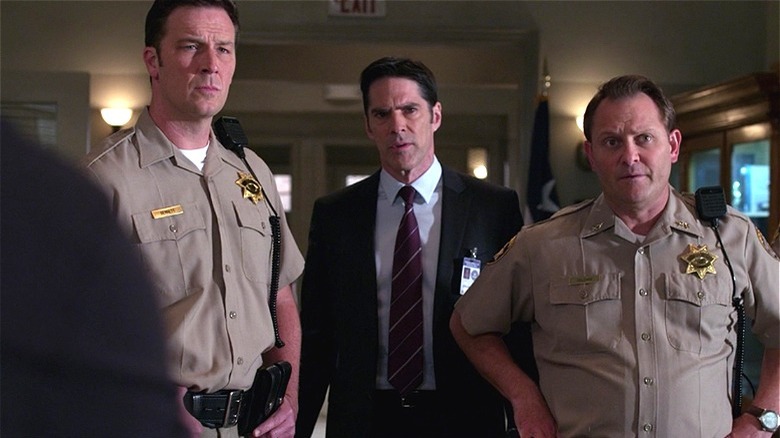 Hotch with officers