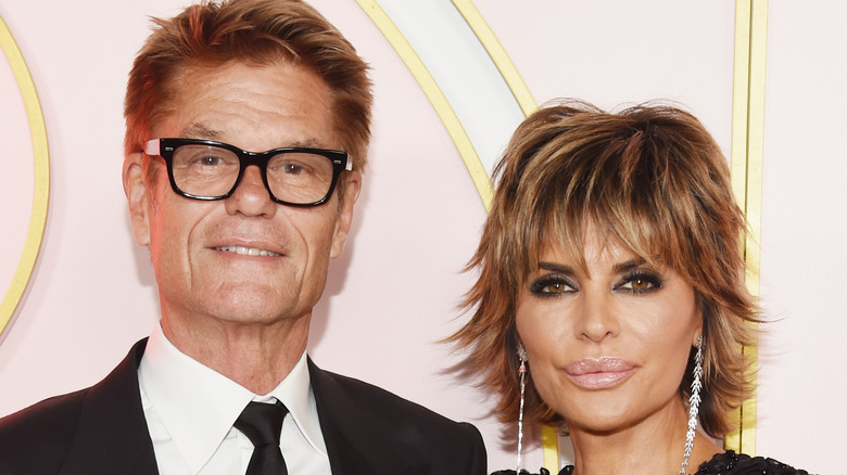 Harry Hamlin Lisa Rinna posing