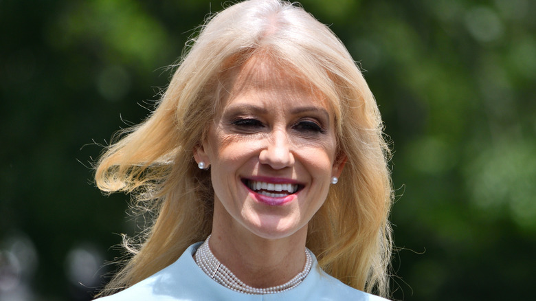 Kellyanne Conway smiles at an event