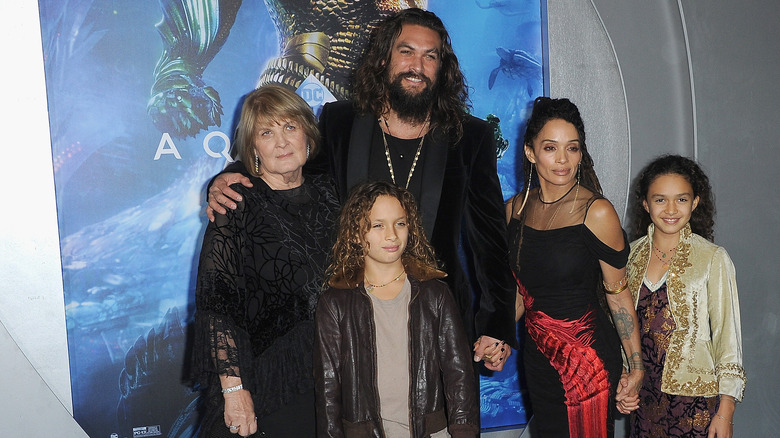 Jason Momoa, Coni Momoa and his family in 2018.