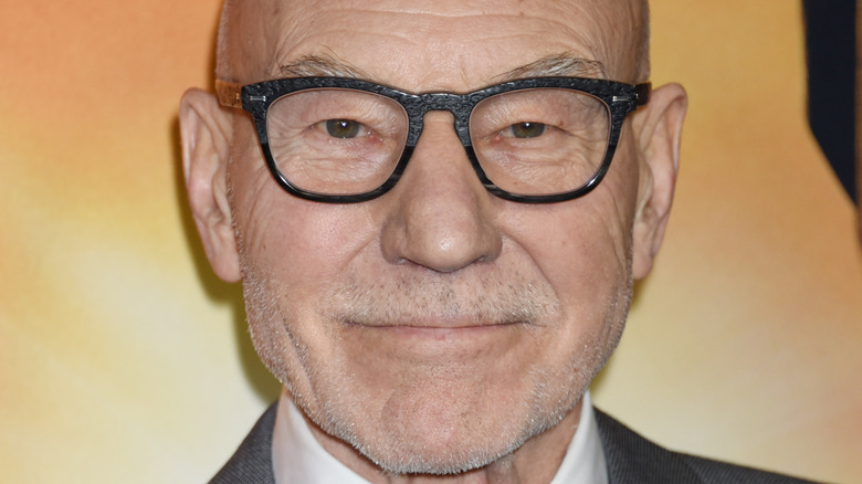 Patrick Stewart at a premiere in Hollywood in 2020