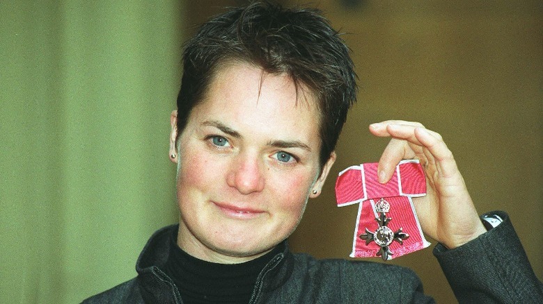 Ellen MacArthur with damehood medal