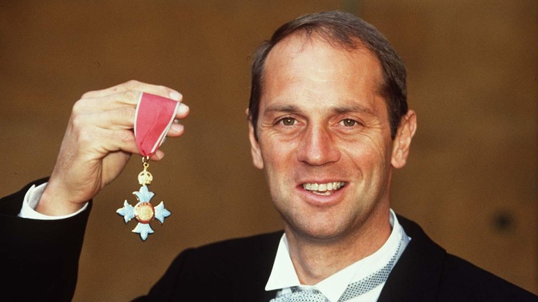 Steven Redgrave with knighthood medal