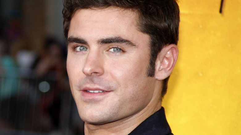 Zac Efron with brown hair