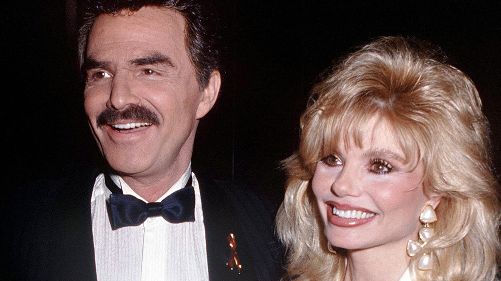 Burt Reynolds and Loni Anderson smiling