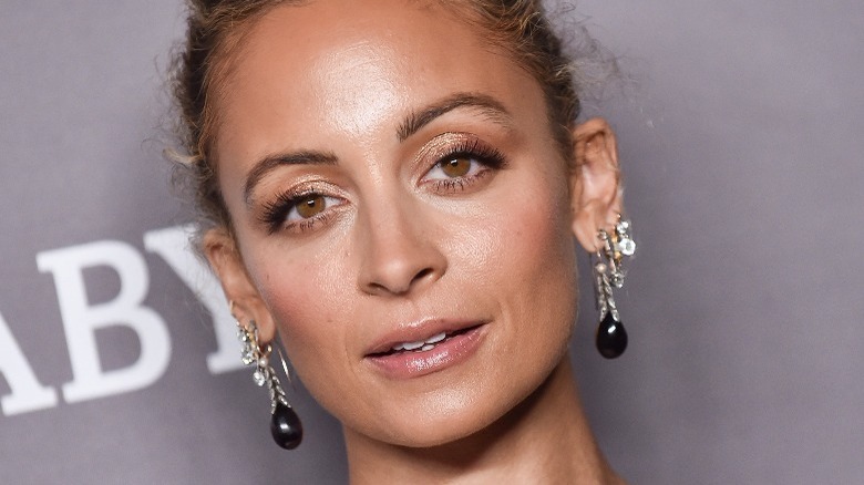 Nicole Richie with lips parted