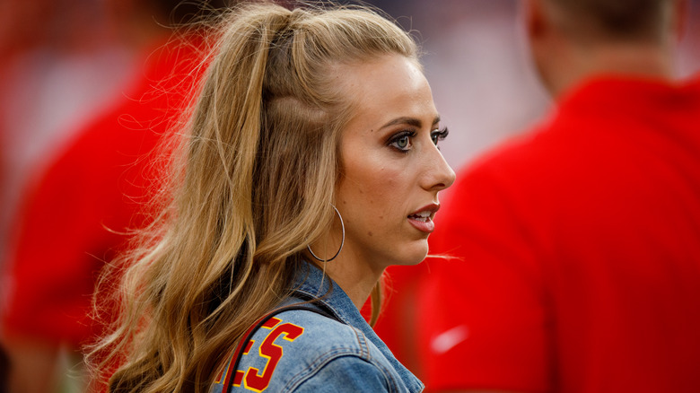 Brittany Mahomes looking serious