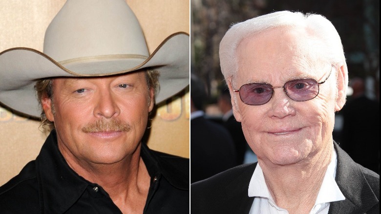 Alan Jackson and George Jones at separate events