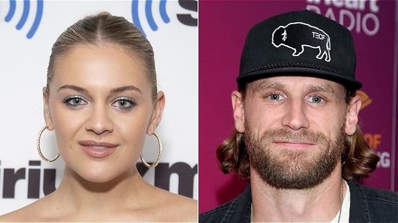 Kelsea Ballerini and Chase Rice at different events