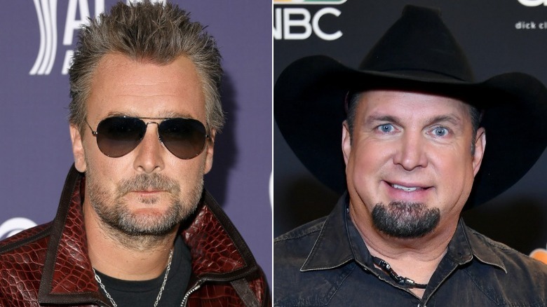 Eric Church and Garth Brooks at separate events