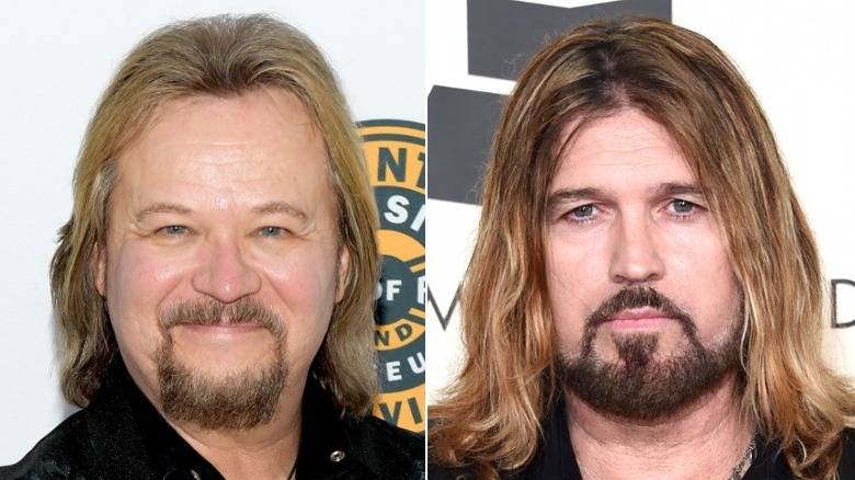 Travis Tritt and Billy Ray Cyrus at separate events