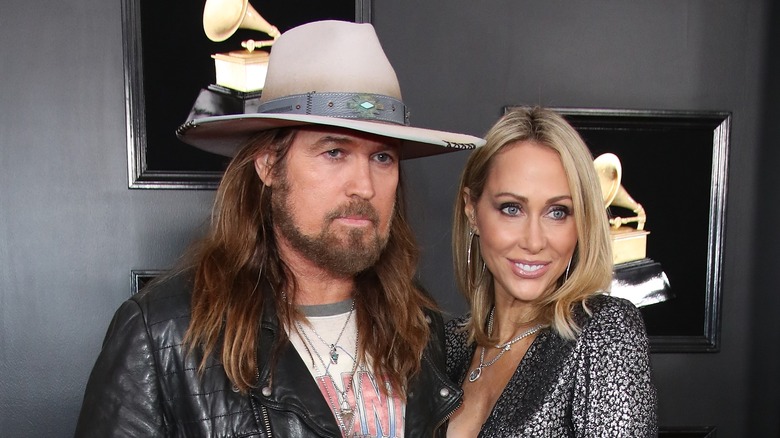 Tish and Billy Ray Cyrus at the Grammy Awards