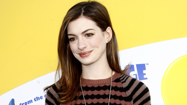 Anne Hathaway on a red carpet