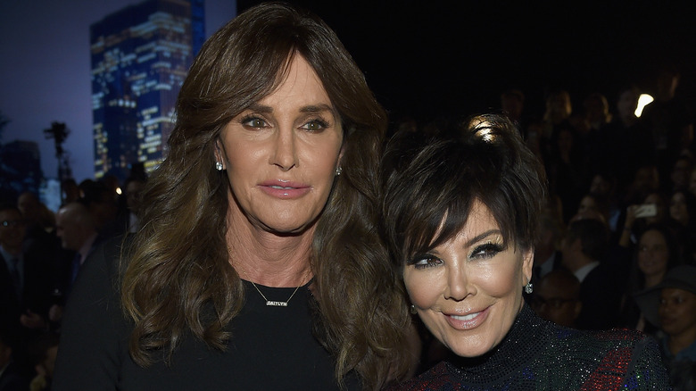 Caitlyn Jenner posing with Kris Jenner