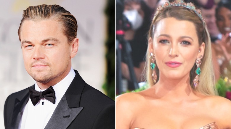 Leonardo DiCaprio and Blake Lively pose