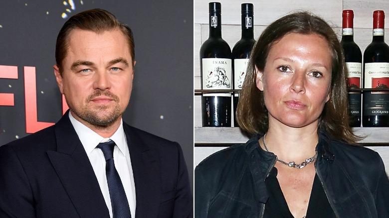 Leonardo DiCaprio and Bridget Hall pose 