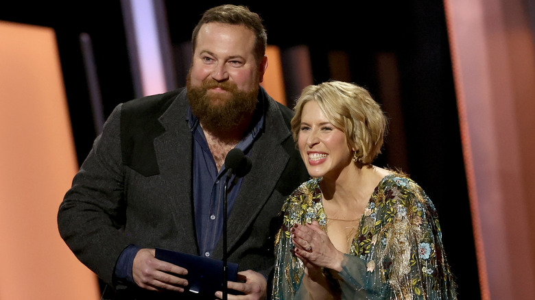 Ben and Erin Napier on stage.