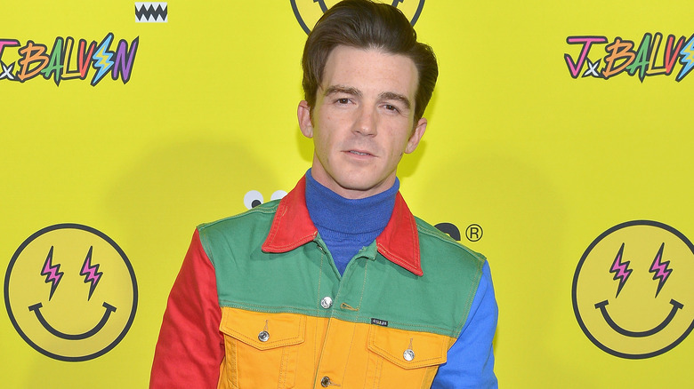 Drake Bell in multicolored denim 