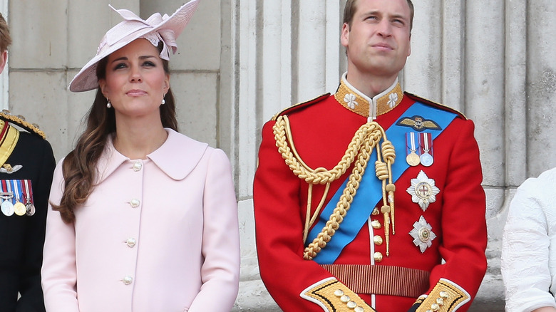 Kate Middleton and Prince William trooping the color