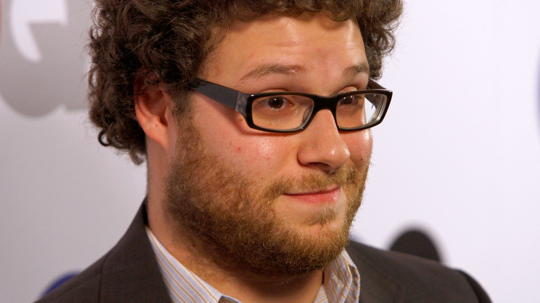 Seth Rogen wearing glasses