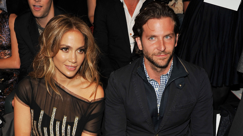 Jennifer Lopez and Bradley Cooper smirking