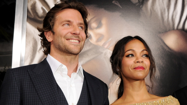 Bradley Cooper and Zoe Saldana smiling