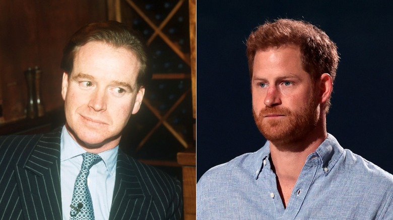 James Hewitt and Prince Harry side by side