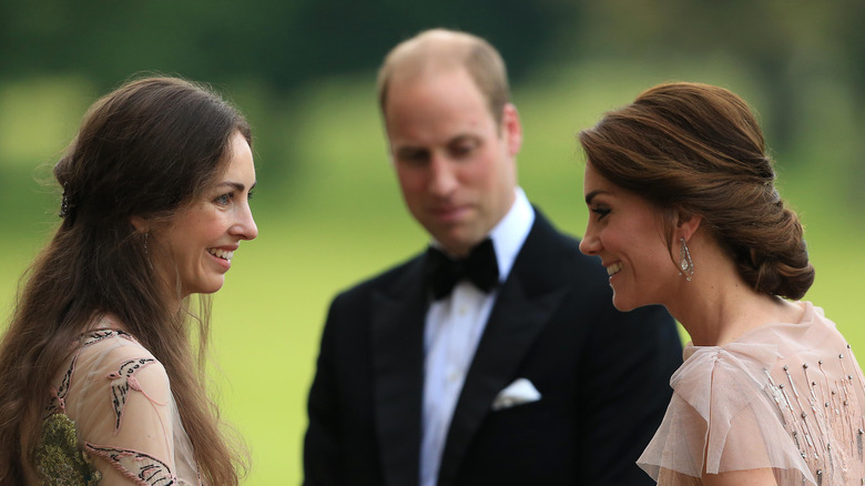 Rose Hanbury, Prince William and Kate Middleton talking