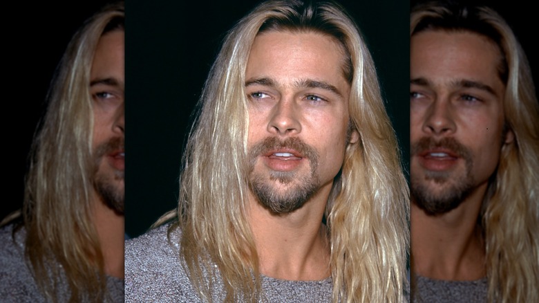 Brad Pitt with long hair