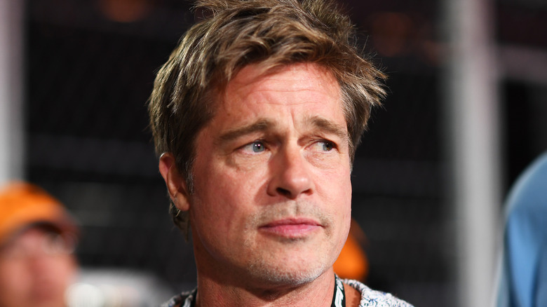 Brad Pitt frowning