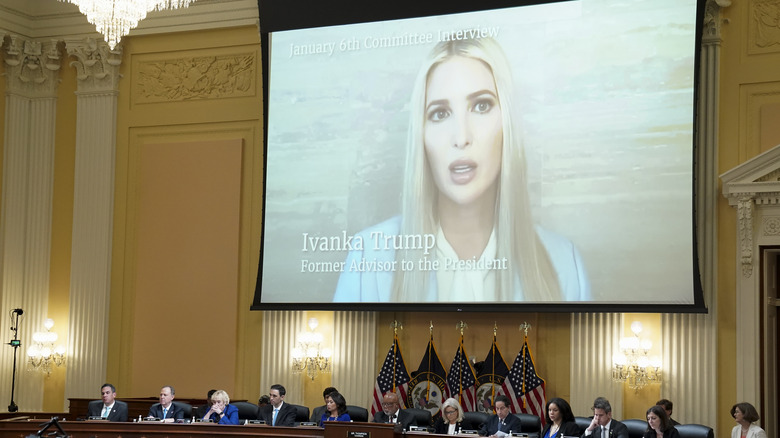 Ivanka Trump on a screen