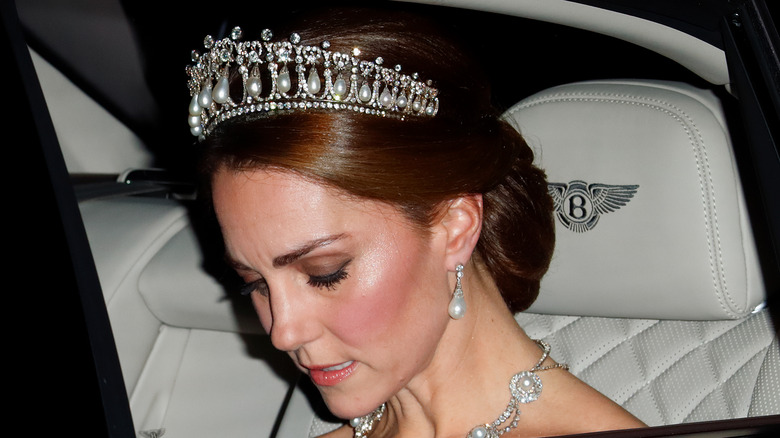 Kate Middleton wearing a tiara 