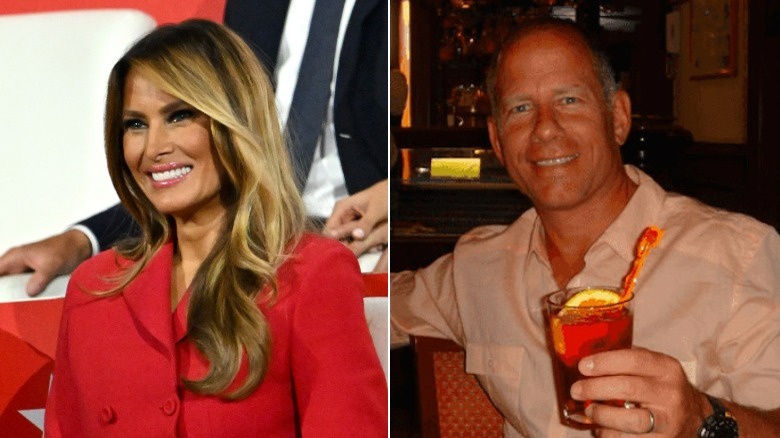 Melania Trump smiles. Henry Siemers smiles with a drink.