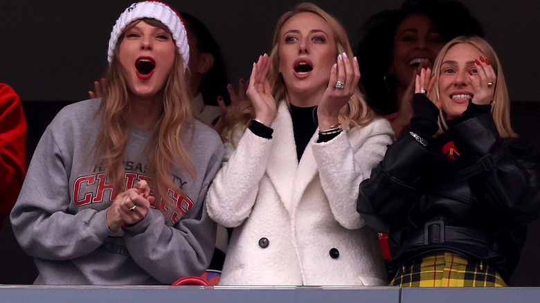 Taylor Swift and Brittany Mahomes cheering